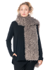 ULI SCHNEIDER, long shaggy scarf in silver grey