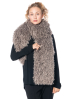 ULI SCHNEIDER, long shaggy scarf in silver grey