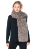 ULI SCHNEIDER, long shaggy scarf in silver grey