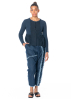 KEDZIOREK, linen pants in jeans-style 5267