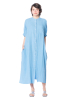 SoSUE, bequemes COWBOY BUTTON DRESS LINEN