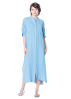 SoSUE, bequemes COWBOY BUTTON DRESS LINEN