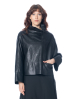 annette görtz, Leather Jacket SALMA with Stand-Up Collar - Nobananas - Image 8
