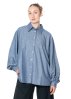 SoSUE, oversize denim blouse ANTONIA with wide sleeves