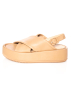 Paloma Barceló, comfortable platform sandal BASIMA in nocciola