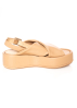 Paloma Barceló, comfortable platform sandal BASIMA in nocciola