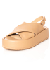 Paloma Barceló, comfortable platform sandal BASIMA in nocciola