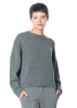 HENRY CHRIST, casual cashmere sweater with rib knit details