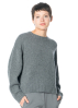 HENRY CHRIST, casual cashmere sweater with rib knit details