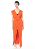 DRKSHDW by Rick Owens, long dress with V-neck in orange