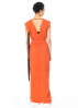 DRKSHDW by Rick Owens, long dress with V-neck in orange