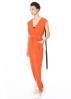 DRKSHDW by Rick Owens, langes Baumwollkleid mit V-Ausschnitt in Orange