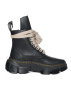 Dr. Martens x Rick Owens, black leather boots with jumbo lacing