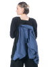 KIMONORAIN, reversible jacket with batwing sleeves in Indigo