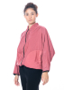 KIMONORAIN, reversible jacket with batwing sleeves in Camelia