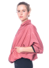 KIMONORAIN, reversible jacket with batwing sleeves in Camelia