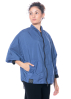 KIMONORAIN, reversible jacket with batwing sleeves in Indigo