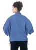 KIMONORAIN, reversible jacket with batwing sleeves in Indigo