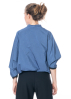 KIMONORAIN, reversible jacket with batwing sleeves in Indigo