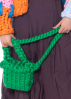 HOPE MACAULAY, Emerald Green Crossbody Colossal Knit Bag