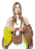 HOPE MACAULAY, Chocolate Crossbody Colossal Knit Bag