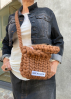 HOPE MACAULAY, Chocolate Crossbody Colossal Knit Bag