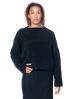 La Vaca Loca, short sweater in merino wool mix INERTE