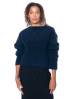 La Vaca Loca, short sweater in merino wool mix INERTE