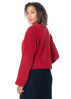 La Vaca Loca, short sweater in merino wool mix INERTE