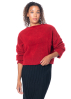 La Vaca Loca, short sweater in merino wool mix INERTE