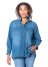 HENRY CHRIST, wide denim blouse 