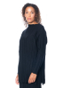 La Vaca Loca, long knitted sweater NIVEL with rib design