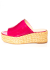 Paloma Barceló, platform slippers PILLI with raffia in fuchsia