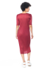 PLEATS PLEASE ISSEY MIYAKE, convenient dress MAY in bordeaux
