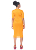 PLEATS PLEASE ISSEY MIYAKE, convenient dress MAY in orange