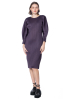 PLEATS PLEASE ISSEY MIYAKE, balloon sleeve dress NOVEMBER dark purple