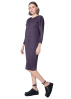 PLEATS PLEASE ISSEY MIYAKE, balloon sleeve dress NOVEMBER dark purple