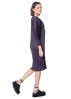 PLEATS PLEASE ISSEY MIYAKE, balloon sleeve dress NOVEMBER dark purple