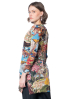 PLEATS PLEASE ISSEY MIYAKE, long tunic with pleated fabric and side slits AURORA JUNGLE