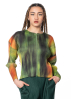 PLEATS PLEASE ISSEY MIYAKE, bunter Blouson TURNIP & SPINACH in Spinat