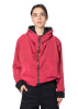 KIMONORAIN, short rain jacket with hood in color lipstick