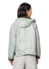 KIMONORAIN, short padded rain jacket with recycled polyester green