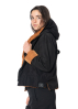 KIMONORAIN, short rain jacket with hood in color terracotta 