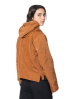 KIMONORAIN, short rain jacket with hood in color terracotta 