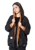 KIMONORAIN, reversible rain jacket with hood in terracotta