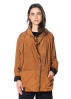 KIMONORAIN, reversible rain jacket with hood in terracotta