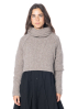 studiob3, cropped chunky knit sweater SAMSA with raised seams