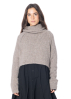 studiob3, cropped chunky knit sweater SAMSA with raised seams