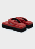 SINOBI, orthopädische Sandale Geta mit doppelter Sohle red