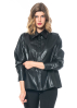 annette görtz, leather blouse So with high collar